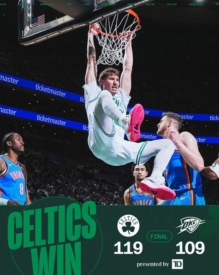 凯尔特人逆转雷霆布朗力压亚历山大成关键先生